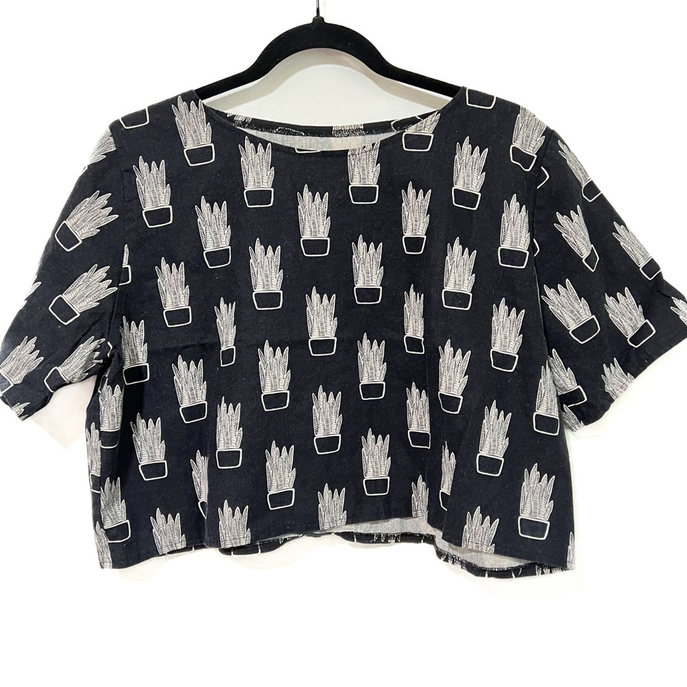 Wasi - Large boxy crop top - Sansaveria